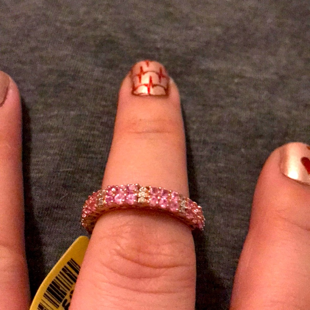 Genuine Madagascar pink sapphire ring